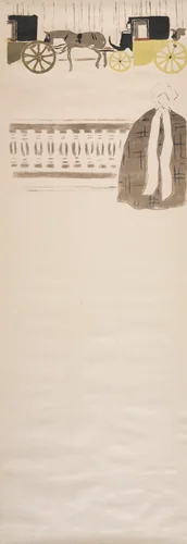 Nursemaids’ Promenade, Frieze of Carriages by Pierre Bonnard, print, 1895