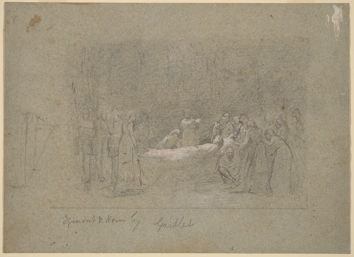 Egmont and Hoorn by Thomas Hovenden; Bernard Gaillot, drawing, 1840-1895