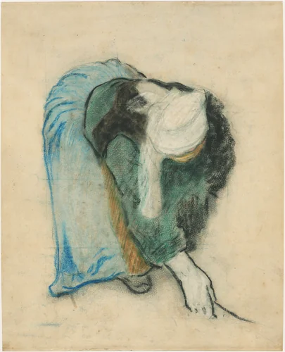 A Breton Gleaner by Paul Gauguin, drawing, 1886