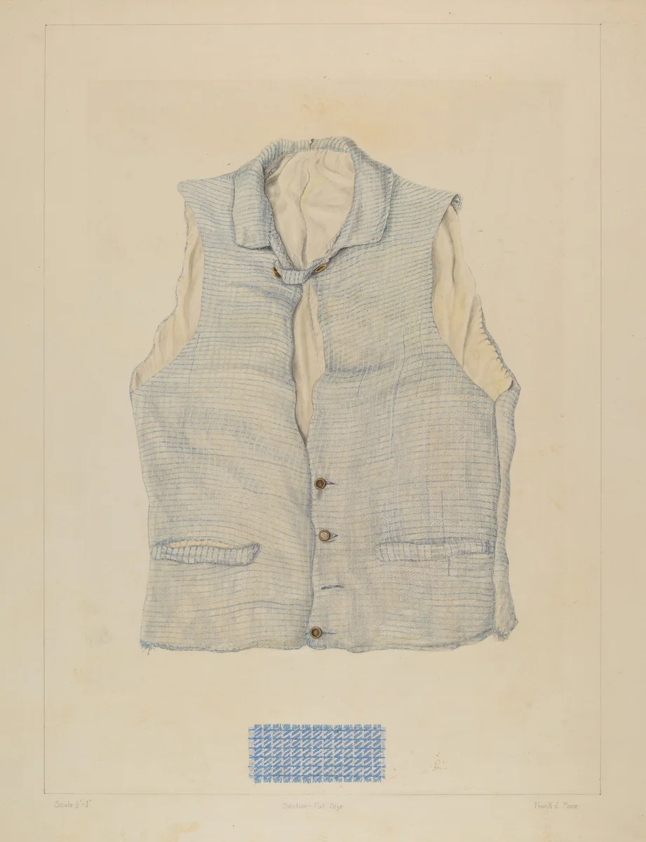 Vest by Frank J. Mace, index of american design, 1935-1942