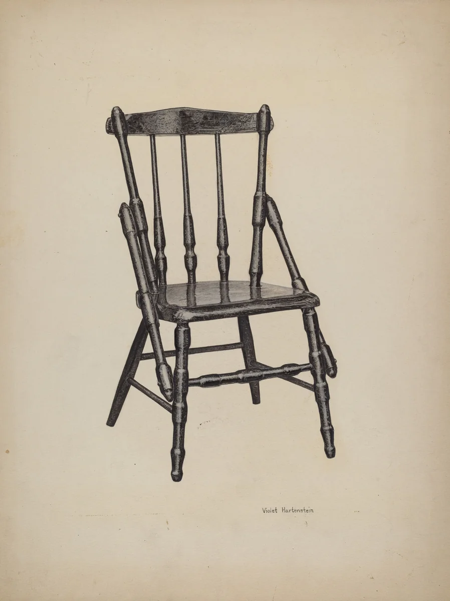 Child's Chair by Violet Hartenstein, index of american design, 1941