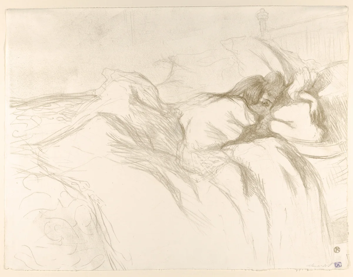 Waking Up, from "Elles" by Henri de Toulouse-Lautrec, print, 1896
