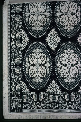 Coverlet by Abram Van Doren, textile, 1846