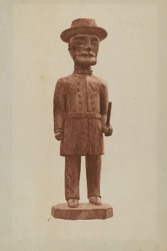 Carved Policeman by Mildred E. Bent, index of american design, 1935-1942