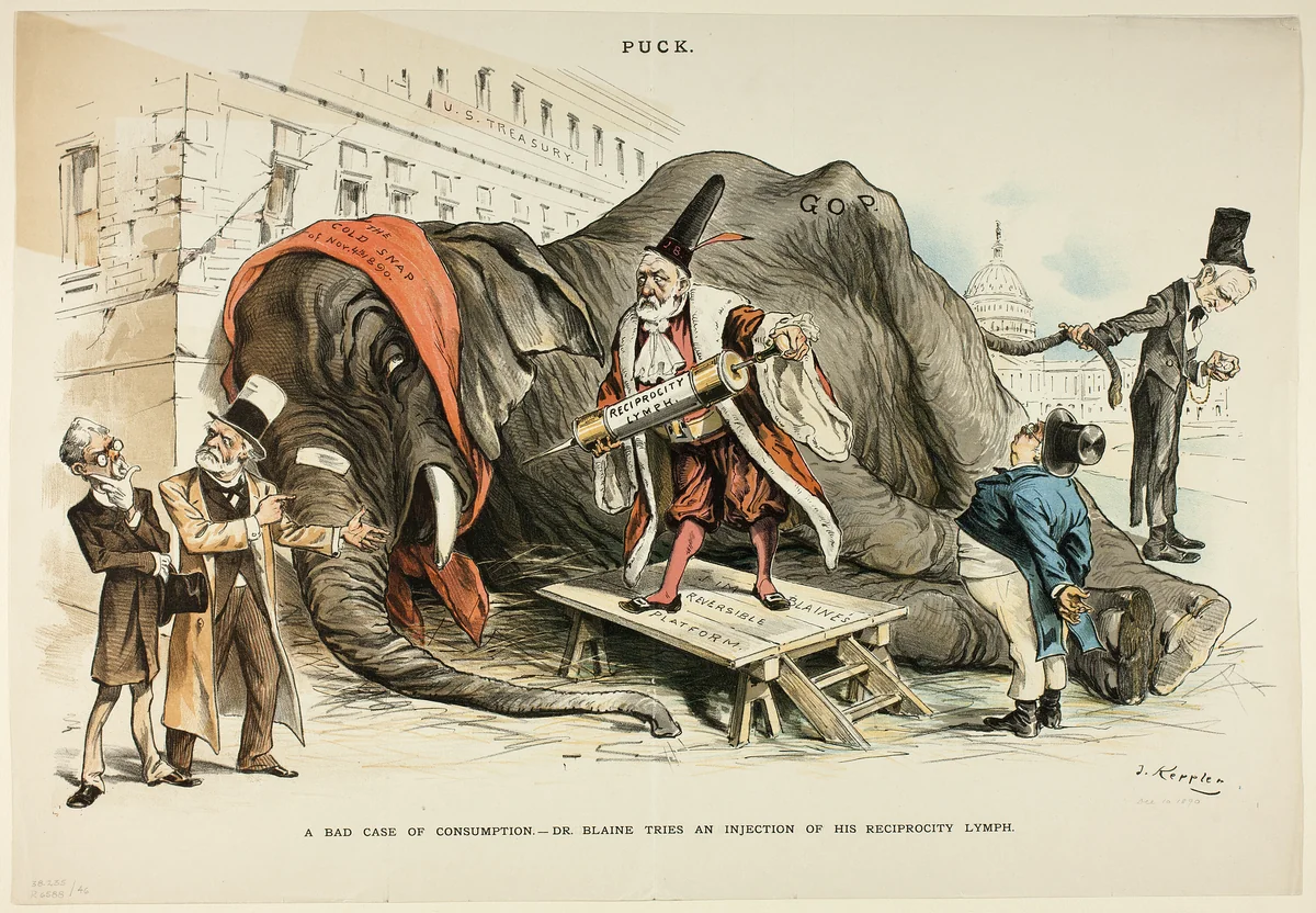 A Bad Case of Consumption, from Puck by Joseph Keppler, print, 1890