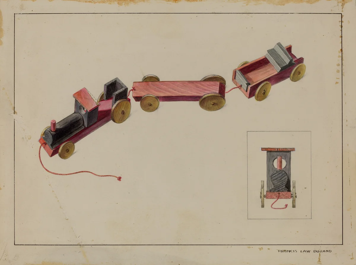 Toy Train by Francis Law Durand, index of american design, 1935-1942