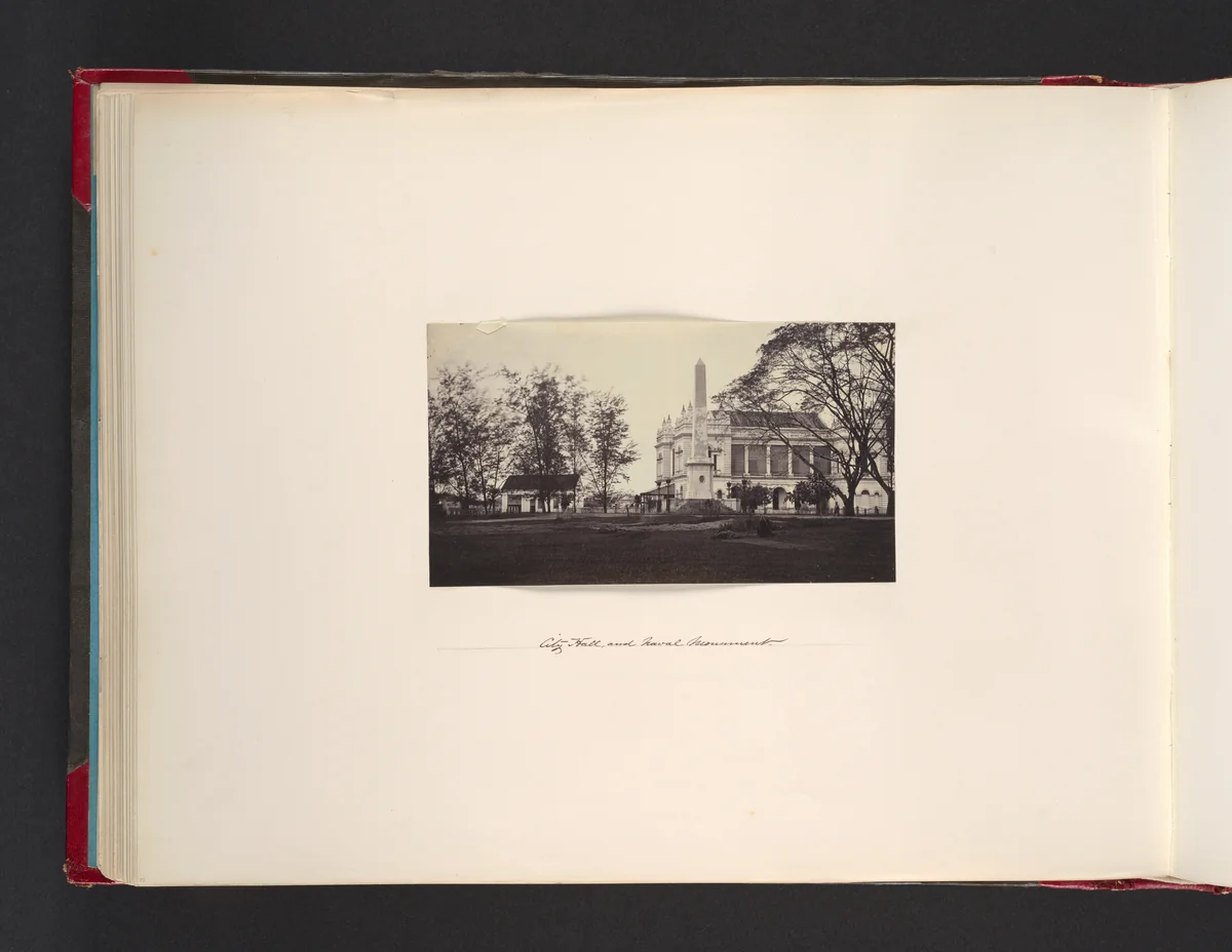 City Hall, and Naval Monument by John Thomson, photograph, 1865