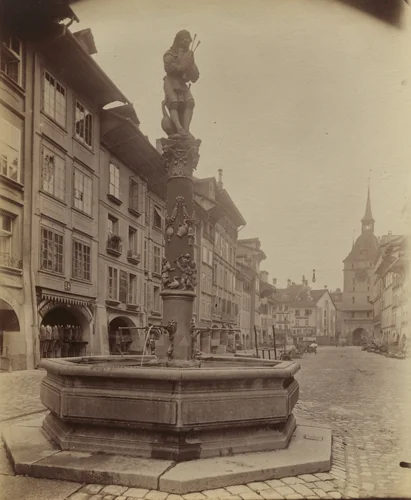 Berne (fontaine) by Eugène Atget, photograph, 1900