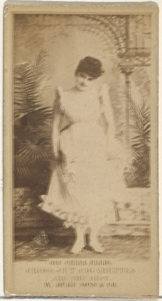 Celia Ellis, from the Actors and Actresses series (N145-3) issued by Duke Sons & Co. to promote Cross Cut Cigarettes by W. Duke, Sons & Co., photograph, 1880-1889