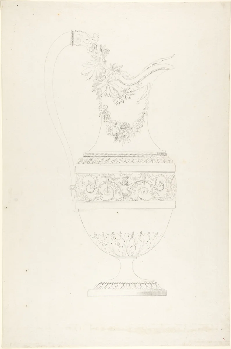 Design for an Urn by anonymous, drawing, 1765-1795