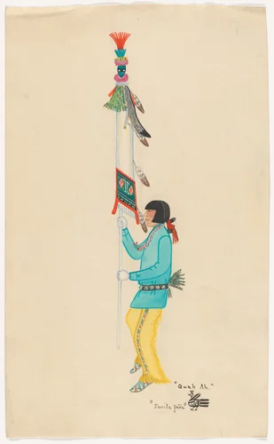 Corn Dance by Tonita Peña, drawing