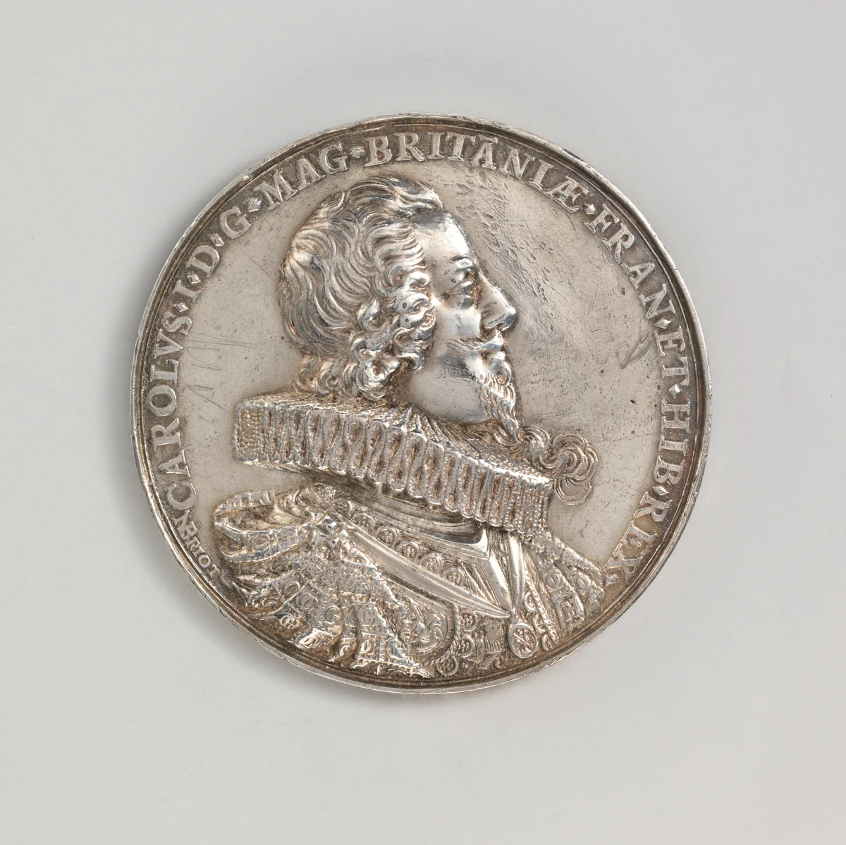 Charles I Dominion of the Seas medal by Nicholas Briot, metalwork, 1630