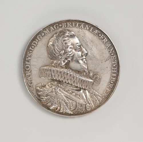 Charles I Dominion of the Seas medal by Nicholas Briot, metalwork, 1630
