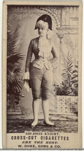 Card Number 630, Josie Knight, from the Actors and Actresses series (N145-3) issued by Duke Sons & Co. to promote Cross Cut Cigarettes by W. Duke, Sons & Co., photograph, 1880-1889