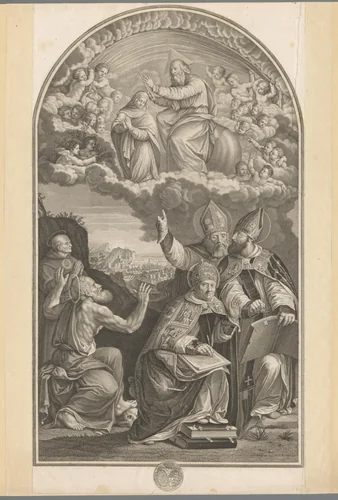 Onbevlekte Ontvangenis van Maria by Philipp Andreas Kilian, print, 1750-1757