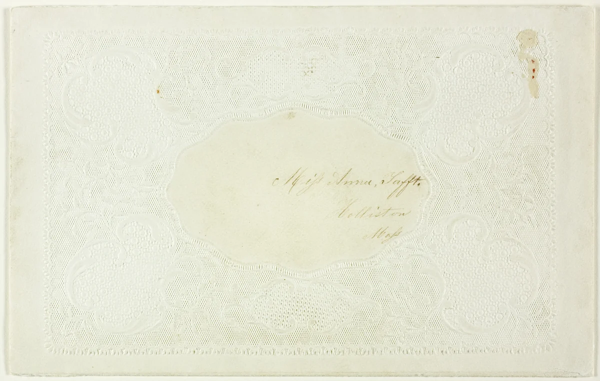 Untitled Valentine (Gold Ship in Wreath) by Joseph Mansell, other, 1845-1850