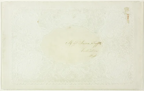Untitled Valentine (Gold Ship in Wreath) by Joseph Mansell, other, 1845-1850