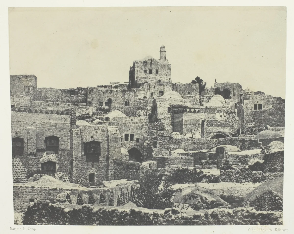 Jérusalem, Quartier Occidental; Palestine by Maxime Du Camp, photograph, 1849-1851
