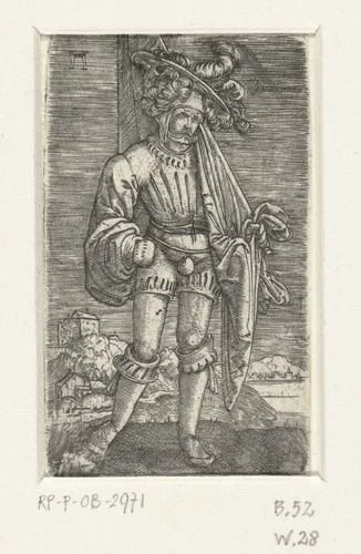 Kleine vaandeldrager by Unknown, print, 1506-1538