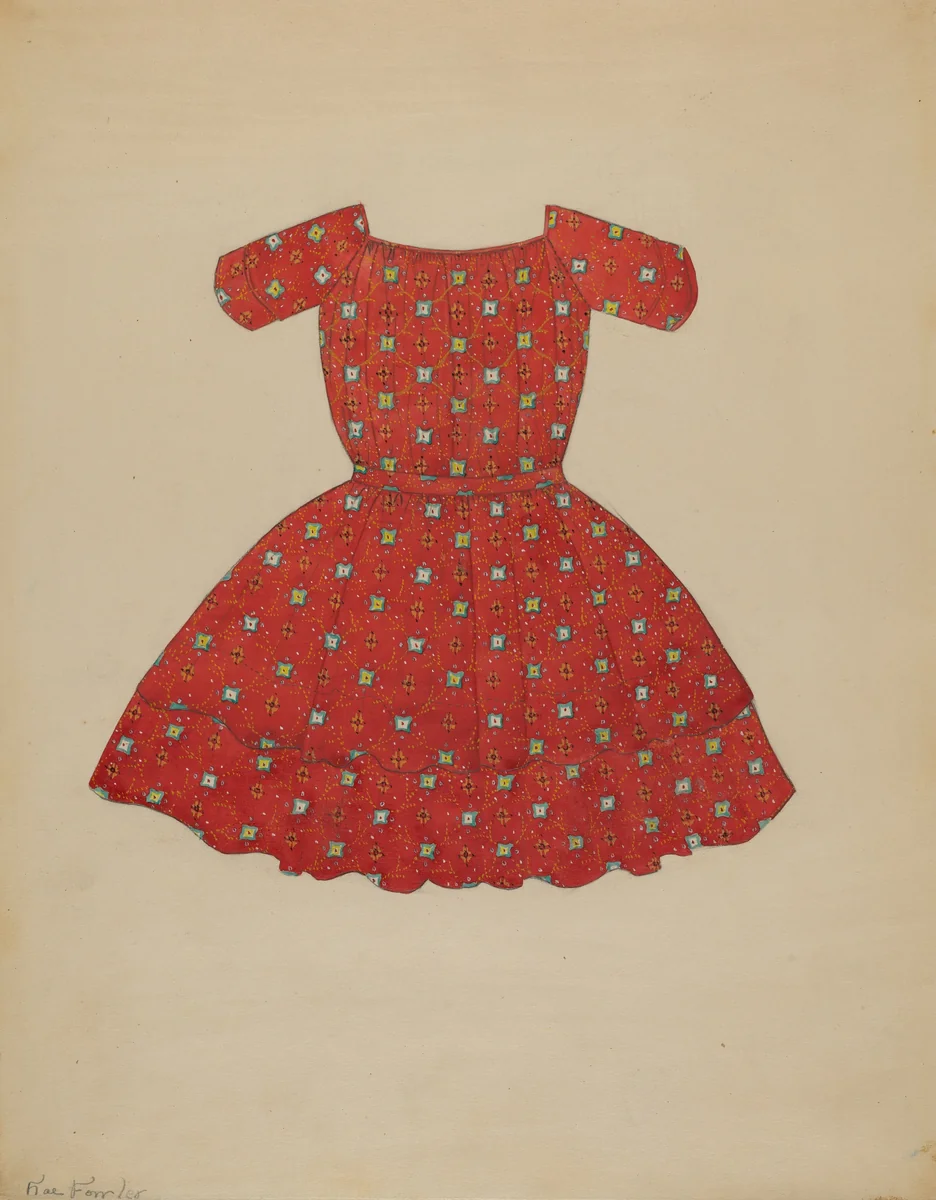 Child's Dress by Catherine Fowler, index of american design, 1936