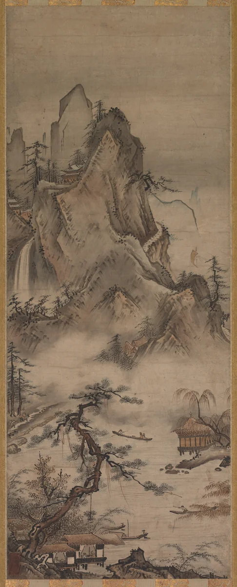 Landscape by Judō, painting, 1500-1573