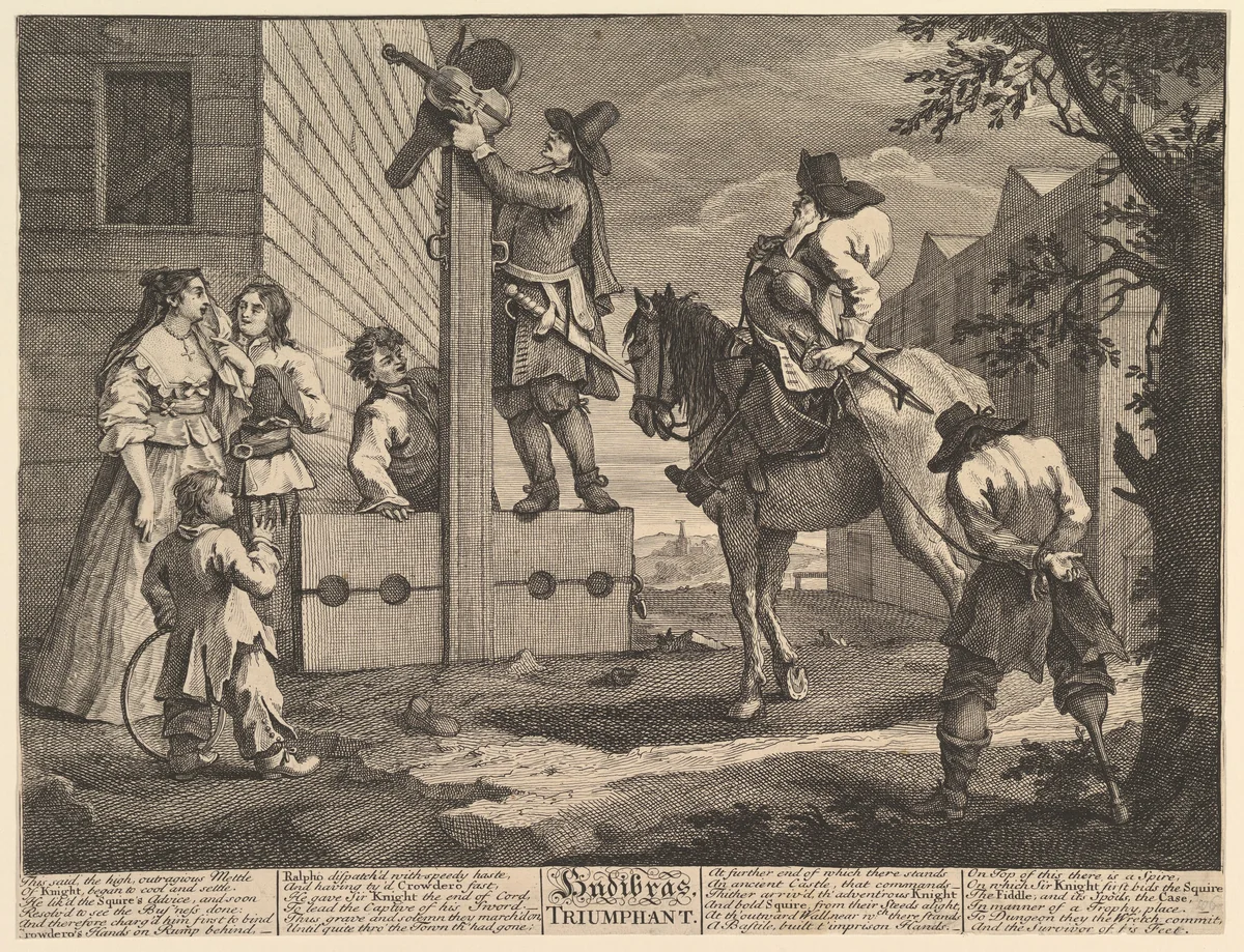 Hudibras Triumphant (Twelve Large Illustrations for Samuel Butler's Hudibras, Plate 4) by William Hogarth, print, 1725-1726