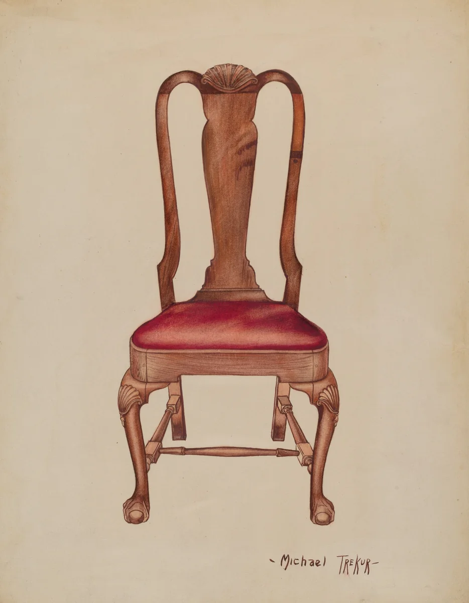 Side Chair by Charles Squires, index of american design, 1937