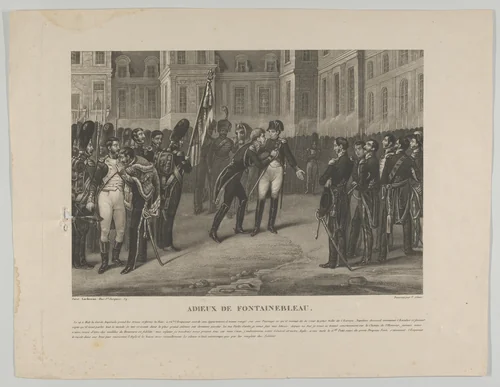 Adieux de Fontainebleau by Victor Adam, print, 1814-1866