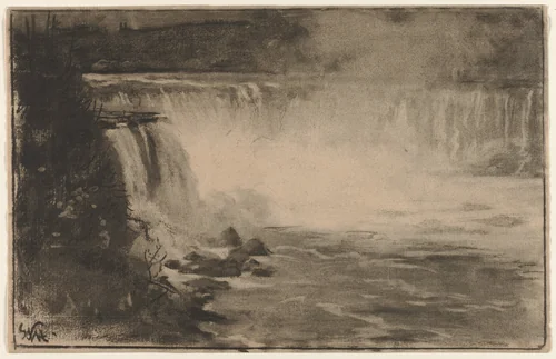 Niagara Falls by William Morris Hunt, drawing, 1878