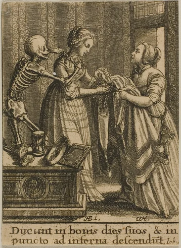 The Bride and Death by Wenceslaus Hollar
Hans Holbein the younger, print, 1651