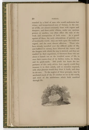 Tailpiece (page 30) from The Fables of Aesop by Thomas Bewick, illustrated book, 1818