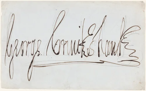 George Cruikshank (decorative signature) by George Cruikshank, drawing, 1792-1878