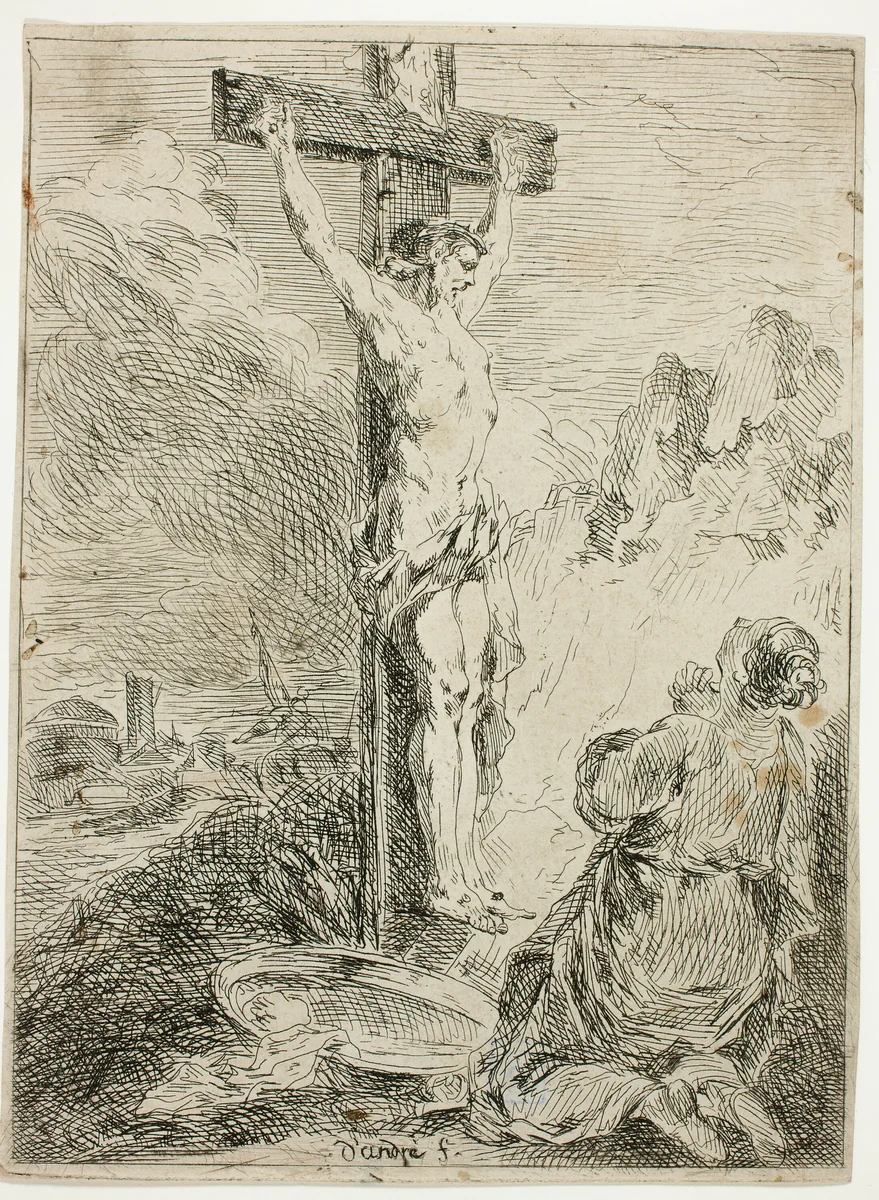Christ on the Cross by Michel François Dandré-Bardon, print, 1720-1783