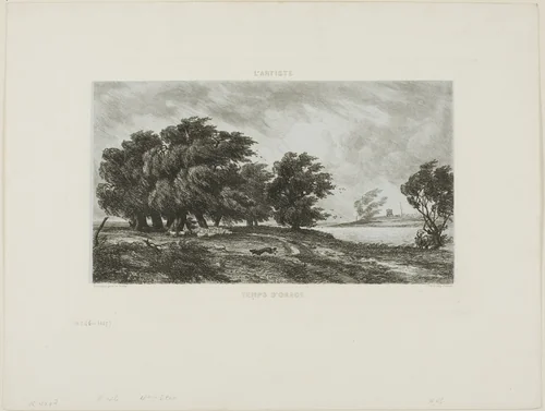 Stormy Weather by Charles-François Daubigny, print, 1845