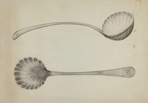 Silver Ladle by John R. Towers, index of american design, 1936