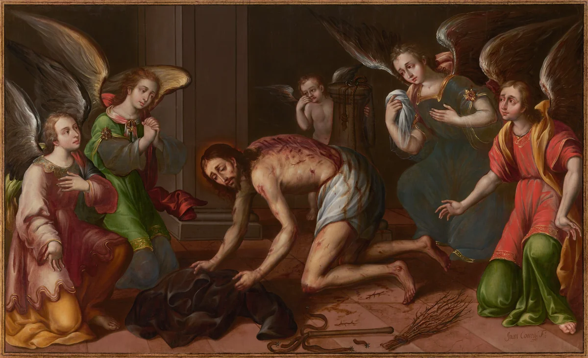 Christ Gathering His Garments after the Flagellation by Juan Correa, painting, 1670-1680