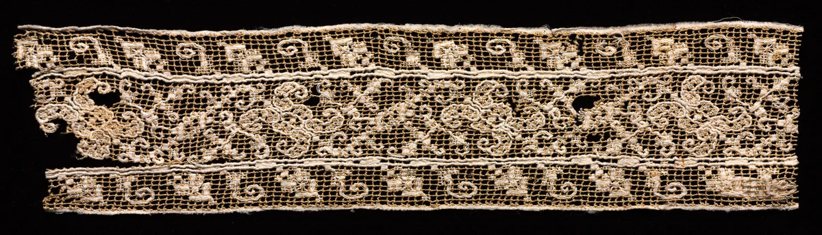 Fragment of a Band with Abstract Pattern by Unknown, textile, 1500-1699