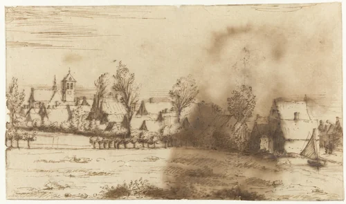 Roosendaal by Constantijn Huygens, drawing, 1676