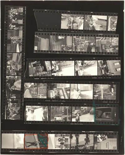 From the bus 25B/Lines of My Hand 78 by Robert Frank, photograph, 1958