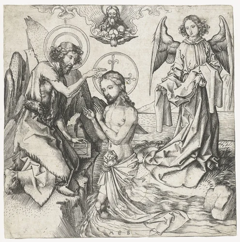 Baptism of Christ by Unknown, print, 1470-1481