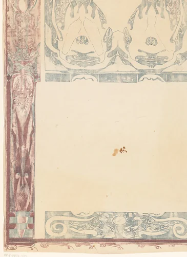 Aankondiging van een bijeenkomst ter ere van Prof. J. Förster in Maison Stroucken by Carel Adolph Lion Cachet, print, 1896