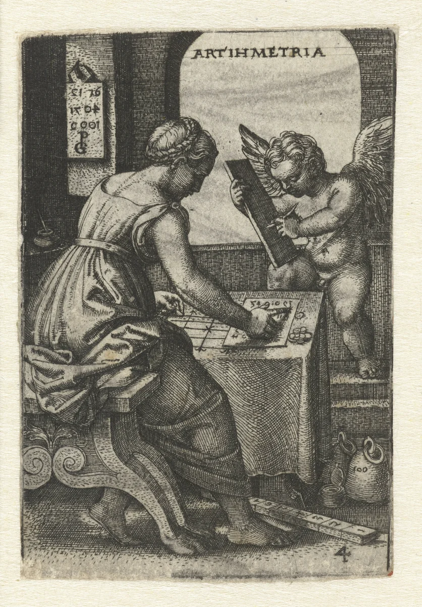 Rekenkunde by Unknown, print, 1539-1543