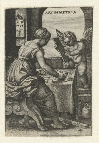 Rekenkunde by Unknown, print, 1539-1543
