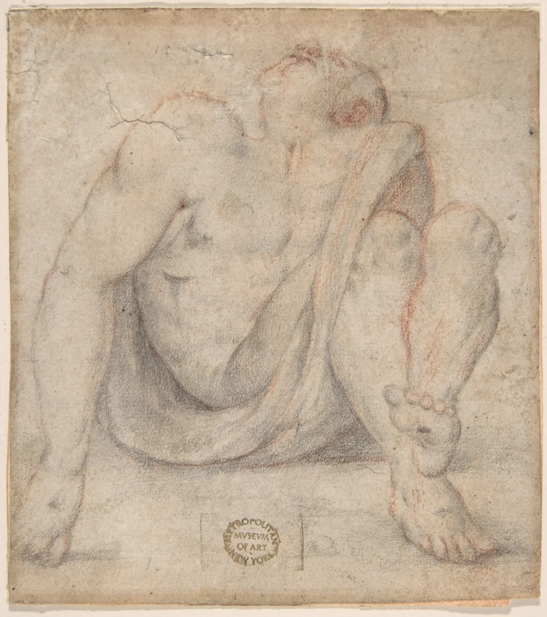 The Dead Christ by anonymous, drawing, 1600-1700