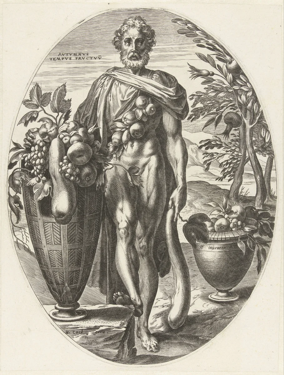 Autumnus by Cornelis Cort, print, 1565