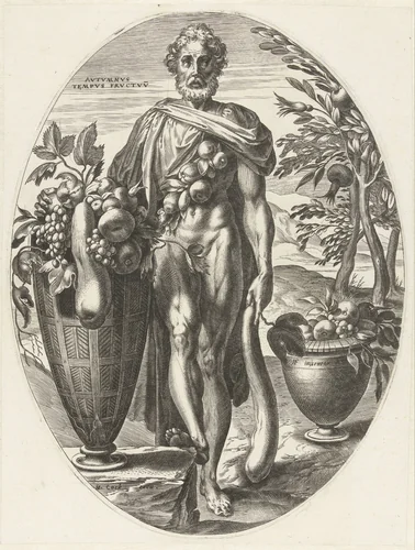 Autumnus by Cornelis Cort, print, 1565
