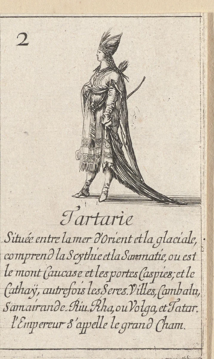 Vrouw uit Tatarije by Stefano della Bella, print, 1620-1664