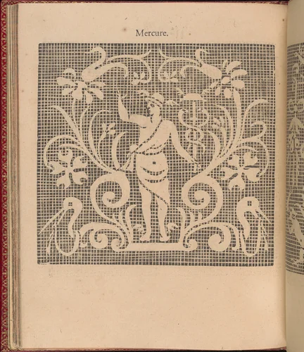 Les Singuliers et Nouveaux Portraicts... page 46 (verso) by Federico de Vinciolo, book, 1588