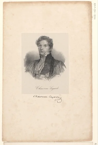 Portret van Claude François Chauveau-Lagarde by anonymous, print, 1818-1842