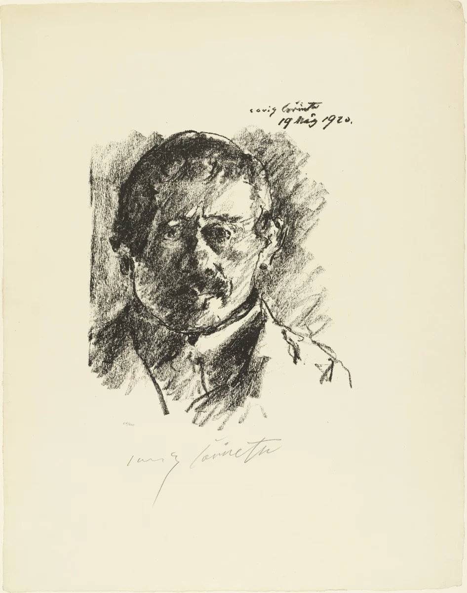 Self-Portrait (Selbstbildnis) by Lovis Corinth, print, 1920